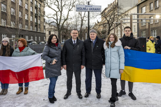 żywy łańcuch, akcja, Skwer Wolnej Ukrainy, konsul, Kośmider, Ukraińcy