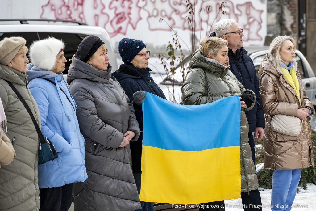 żywy łańcuch, akcja, Skwer Wolnej Ukrainy, konsul, Kośmider, Ukraińcy  Autor: P. Wojnarowski