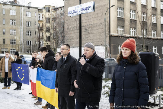 żywy łańcuch, akcja, Skwer Wolnej Ukrainy, konsul, Kośmider, Ukraińcy