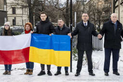 żywy łańcuch, akcja, Skwer Wolnej Ukrainy, konsul, Kośmider, Ukraińcy