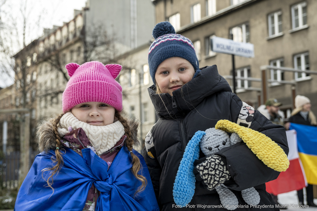żywy łańcuch, akcja, Skwer Wolnej Ukrainy, konsul, Kośmider, Ukraińcy  Autor: P. Wojnarowski