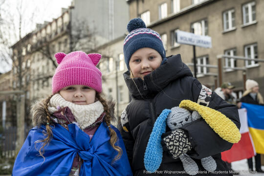 żywy łańcuch, akcja, Skwer Wolnej Ukrainy, konsul, Kośmider, Ukraińcy