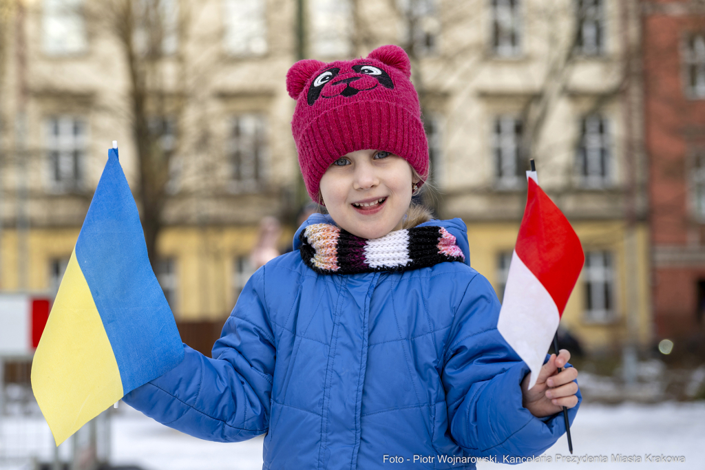 żywy łańcuch, akcja, Skwer Wolnej Ukrainy, konsul, Kośmider, Ukraińcy  Autor: P. Wojnarowski