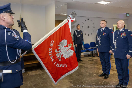 Policja, Ledzion, emerytura, Morajka, nominacja, Kraków, Kulig Andrzej, Kochańczyk, uroczystość