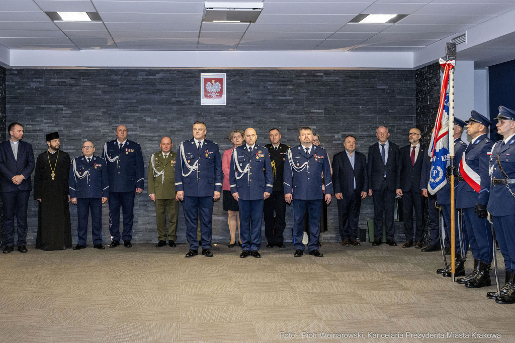 Policja, Ledzion, emerytura, Morajka, nominacja, Kraków, Kulig Andrzej, Kochańczyk, uroczystość  Autor: P. Wojnarowski