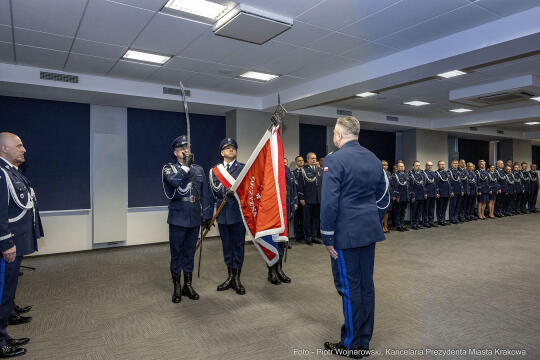 Policja, Ledzion, emerytura, Morajka, nominacja, Kraków, Kulig Andrzej, Kochańczyk, uroczystość