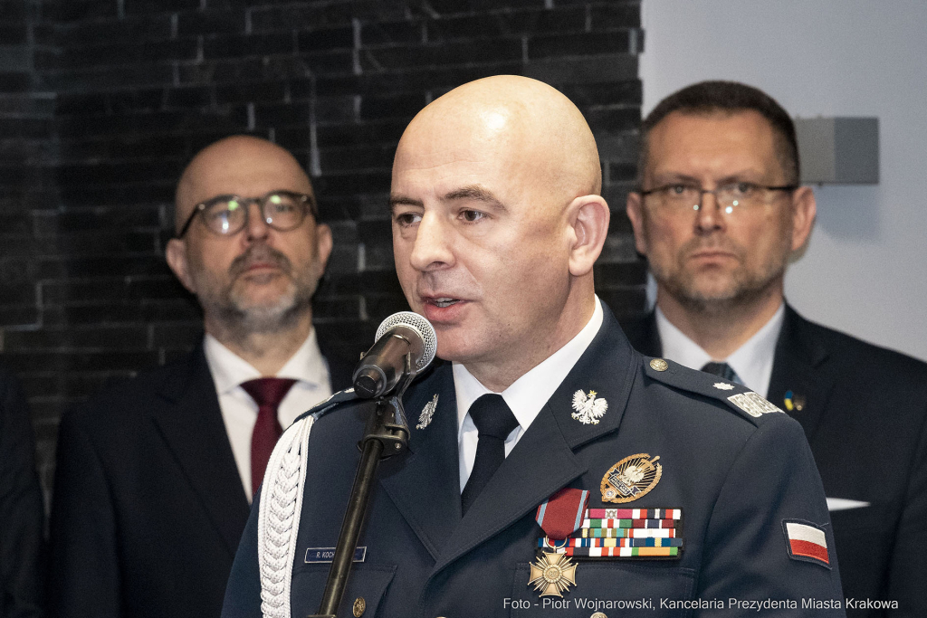 Policja, Ledzion, emerytura, Morajka, nominacja, Kraków, Kulig Andrzej, Kochańczyk, uroczystość  Autor: P. Wojnarowski