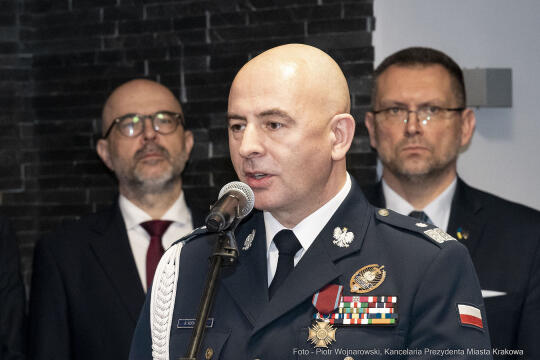 Policja, Ledzion, emerytura, Morajka, nominacja, Kraków, Kulig Andrzej, Kochańczyk, uroczystość