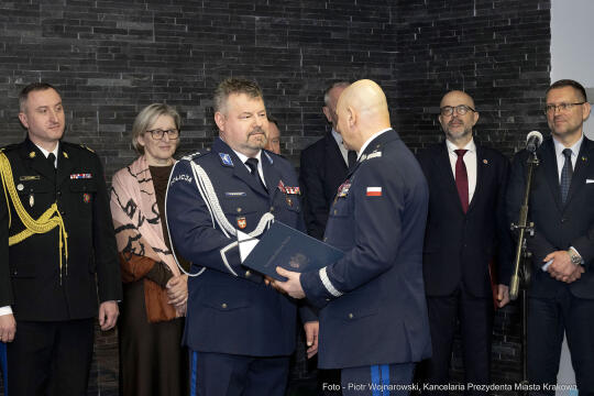 Policja, Ledzion, emerytura, Morajka, nominacja, Kraków, Kulig Andrzej, Kochańczyk, uroczystość