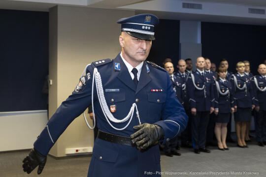 Policja, Ledzion, emerytura, Morajka, nominacja, Kraków, Kulig Andrzej, Kochańczyk, uroczystość