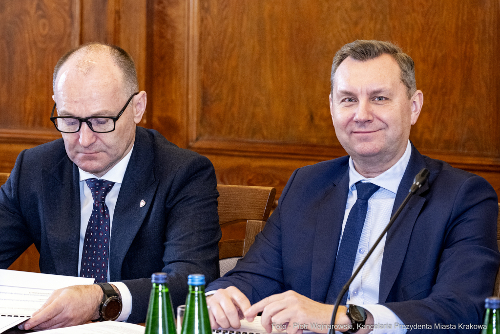 parlamentarzści, Majchrowski, spotkanie, Fedorowicz, Miszalski, Raś, Marek, Sowa, Wassermann, Gose  Autor: P. Wojnarowski