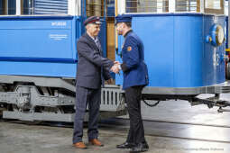 burmistrz, Norymbergi, Kośmider, Vogel, Zeppelin, tramwaj, prezetacja, wagon, Brożka, MPK, odnowie