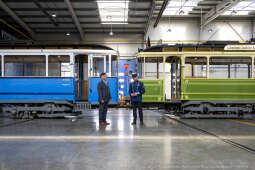 burmistrz, Norymbergi, Kośmider, Vogel, Zeppelin, tramwaj, prezetacja, wagon, Brożka, MPK, odnowie