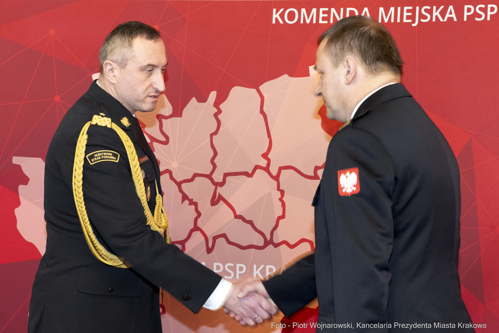 pw_200_04_fot. piotr wojnarowski.jpg-Straż Pożarna, Komenda Miejska, narada, roczna, Majchrowski  Autor: P. Wojnarowski