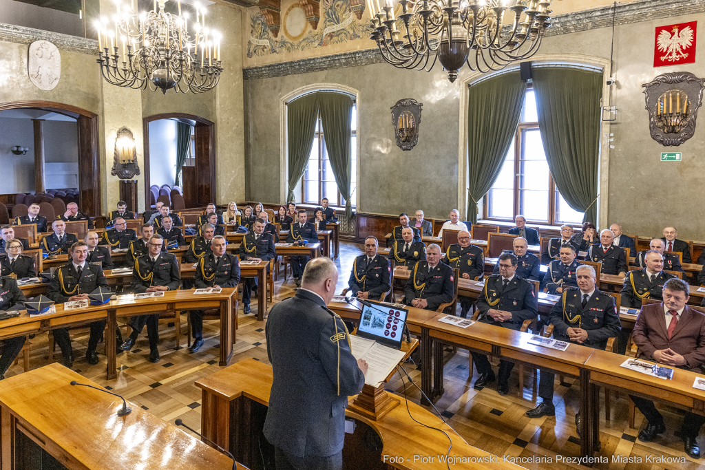 pw_200_07_fot. piotr wojnarowski.jpg-Straż Pożarna, Komenda Miejska, narada, roczna, Majchrowski  Autor: P. Wojnarowski