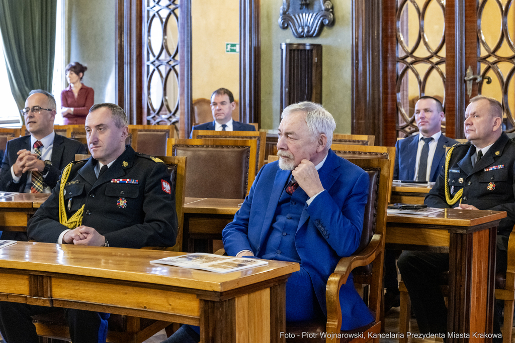 pw_200_08_fot. piotr wojnarowski.jpg-Straż Pożarna, Komenda Miejska, narada, roczna, Majchrowski  Autor: P. Wojnarowski