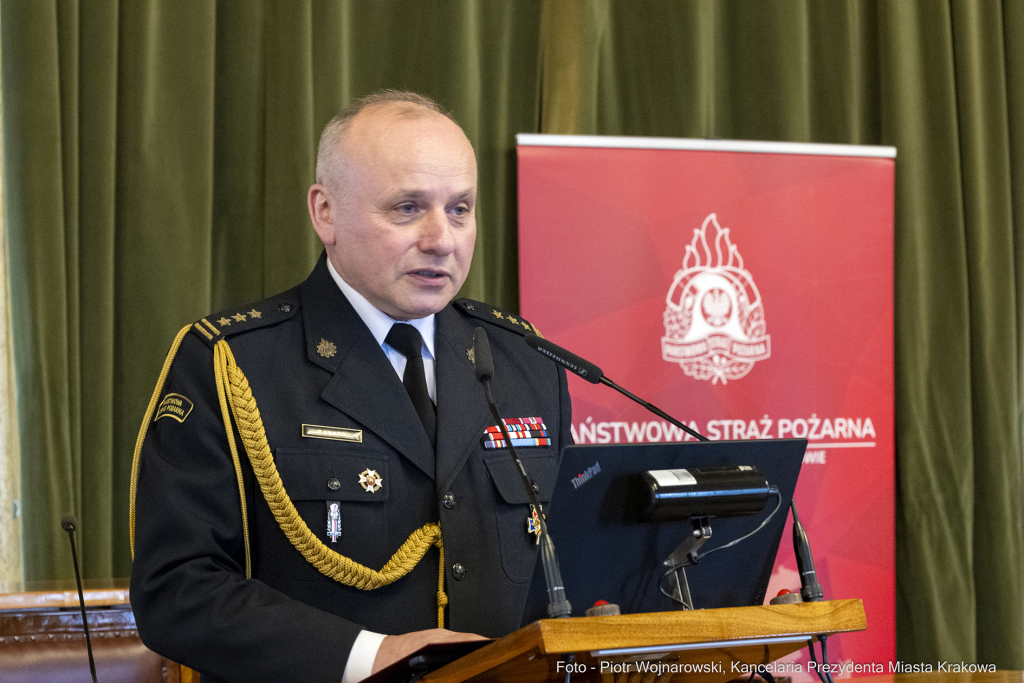 pw_200_09_fot. piotr wojnarowski.jpg-Straż Pożarna, Komenda Miejska, narada, roczna, Majchrowski  Autor: P. Wojnarowski