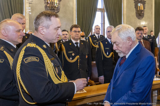 pw_200_15_fot. piotr wojnarowski.jpg-Straż Pożarna, Komenda Miejska, narada, roczna, Majchrowski