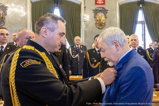 pw_200_16_fot. piotr wojnarowski.jpg-Straż Pożarna, Komenda Miejska, narada, roczna, Majchrowski