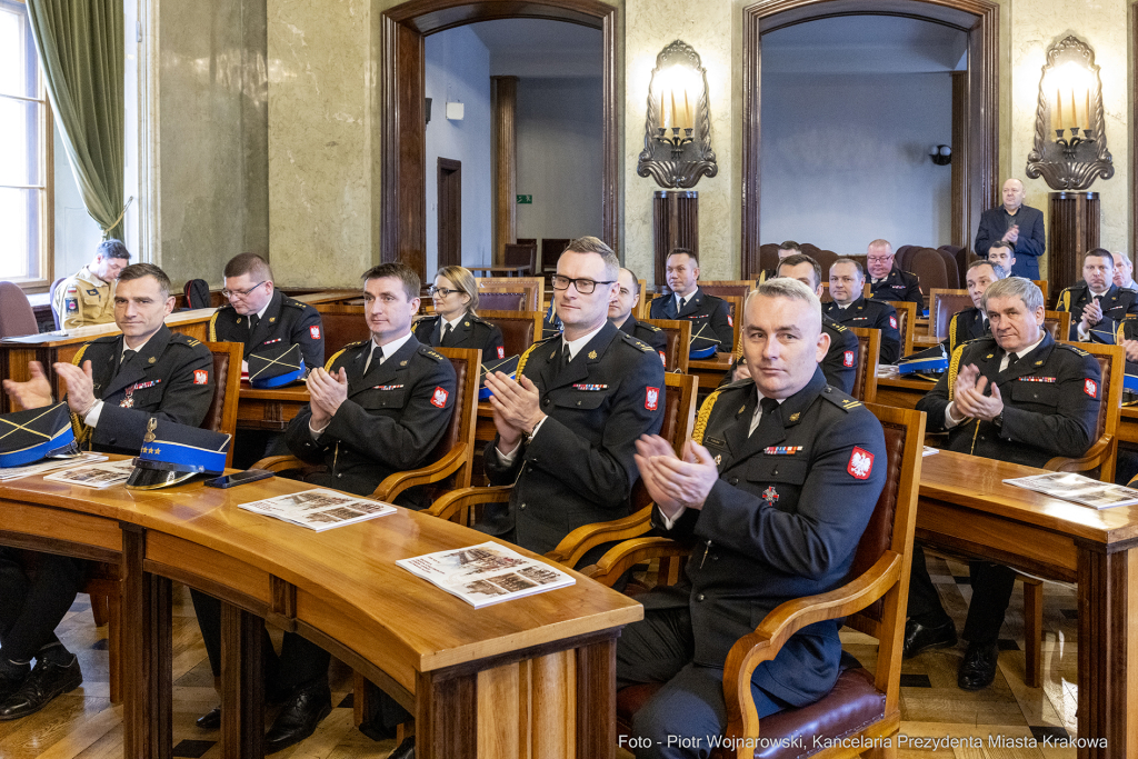 pw_200_19_fot. piotr wojnarowski.jpg-Straż Pożarna, Komenda Miejska, narada, roczna, Majchrowski  Autor: P. Wojnarowski