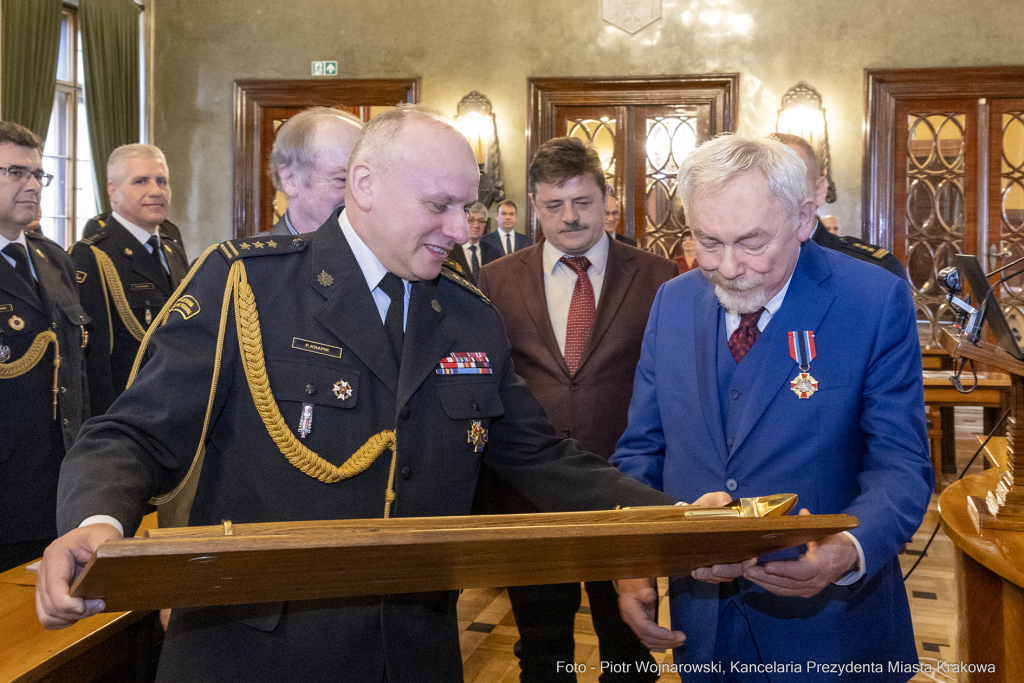 pw_200_22_fot. piotr wojnarowski.jpg-Straż Pożarna, Komenda Miejska, narada, roczna, Majchrowski  Autor: P. Wojnarowski