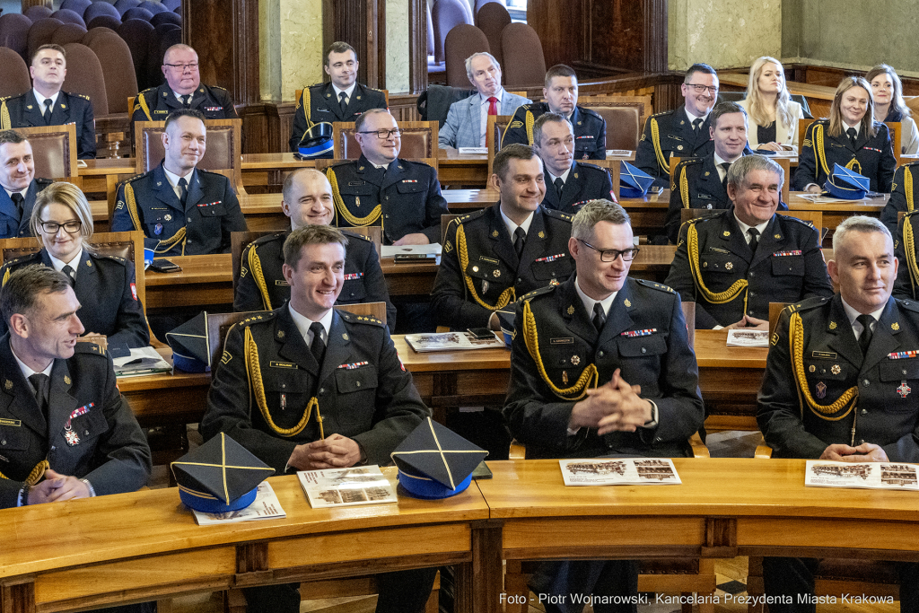 pw_200_23_fot. piotr wojnarowski.jpg-Straż Pożarna, Komenda Miejska, narada, roczna, Majchrowski  Autor: P. Wojnarowski