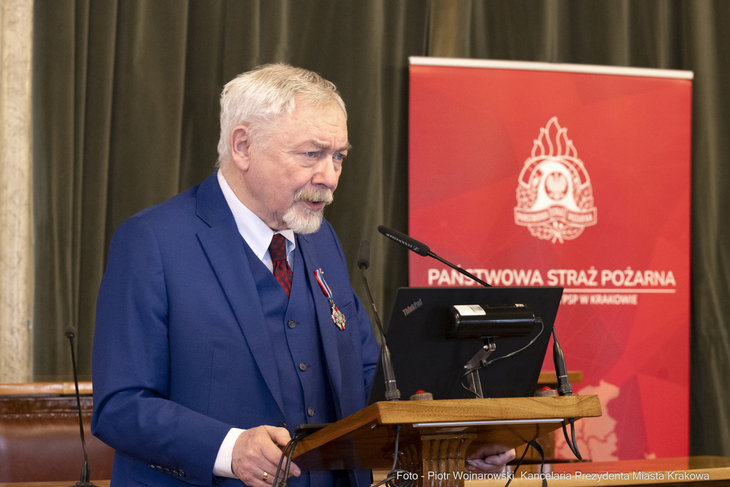 pw_200_28_fot. piotr wojnarowski.jpg-Straż Pożarna, Komenda Miejska, narada, roczna, Majchrowski  Autor: P. Wojnarowski