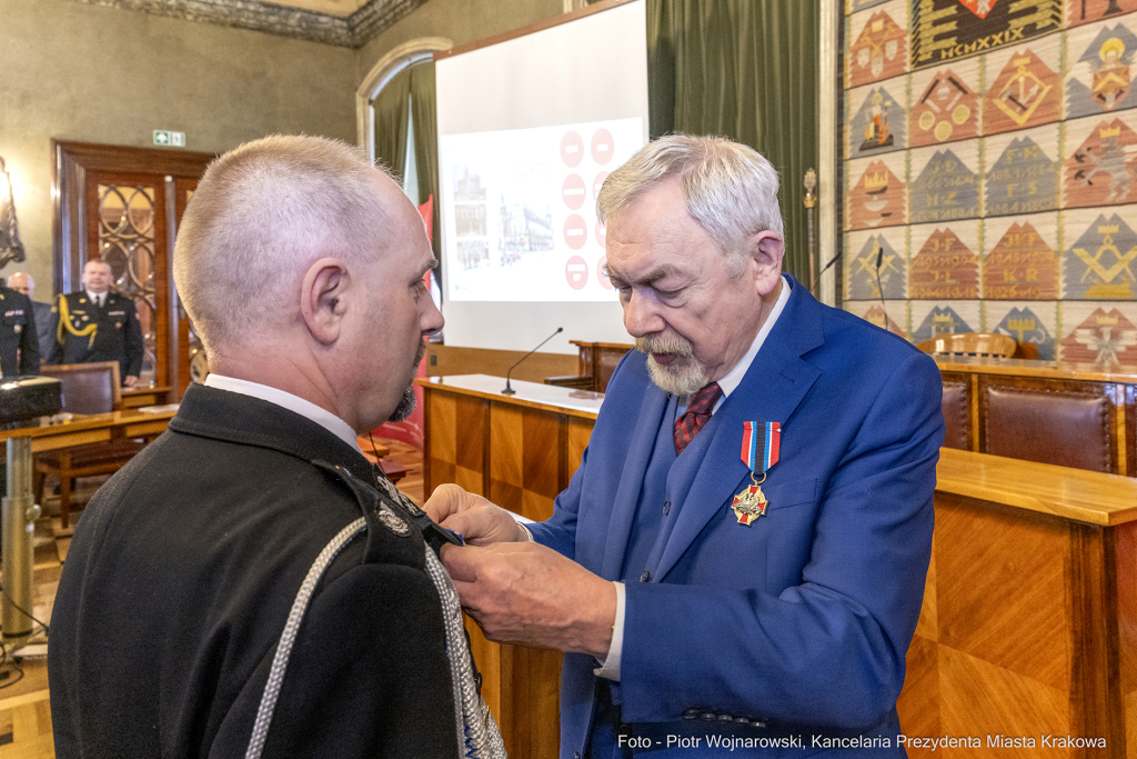 pw_200_29_fot. piotr wojnarowski.jpg-Straż Pożarna, Komenda Miejska, narada, roczna, Majchrowski  Autor: P. Wojnarowski