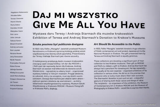 wernisaż, Starmachowie, Starmach, wystawa, Bunkier Sztuki, Majchrowski, Daj mi wszystko, dar, donac
