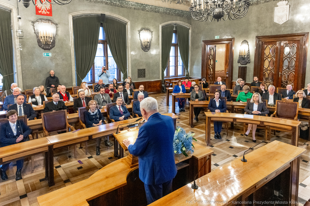 wręczenie, Honoris Gratia, Majchrowski, zasłużeni dla Krakowa, Święta Patrona Miasta  Autor: P. Wojnarowski