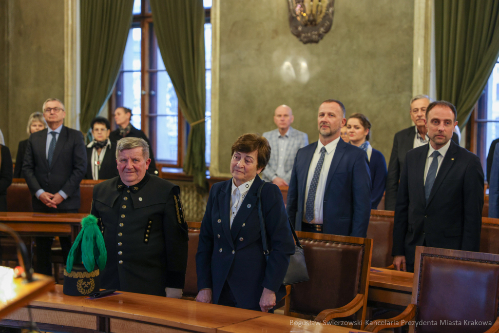 wręczenie, Honoris Gratia, Majchrowski, zasłużeni dla Krakowa, Święta Patrona Miasta  Autor: B. Świerzowski