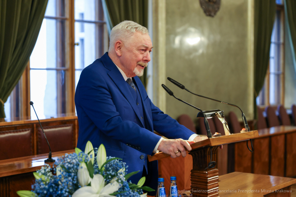 wręczenie, Honoris Gratia, Majchrowski, zasłużeni dla Krakowa, Święta Patrona Miasta  Autor: B. Świerzowski