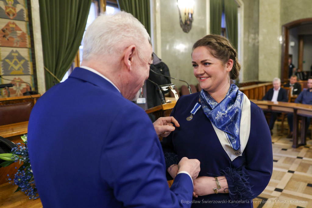 wręczenie, Honoris Gratia, Majchrowski, zasłużeni dla Krakowa, Święta Patrona Miasta  Autor: B. Świerzowski