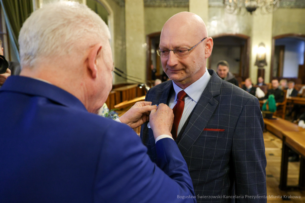 wręczenie, Honoris Gratia, Majchrowski, zasłużeni dla Krakowa, Święta Patrona Miasta  Autor: B. Świerzowski