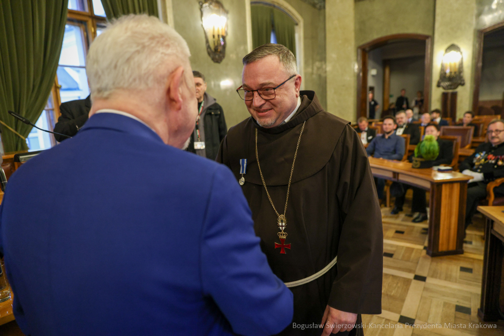 wręczenie, Honoris Gratia, Majchrowski, zasłużeni dla Krakowa, Święta Patrona Miasta  Autor: B. Świerzowski