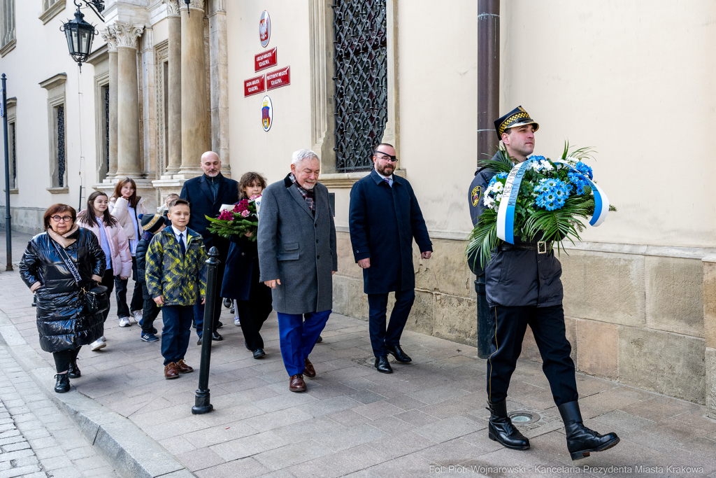 Pomnik Dietla, złożenie kwiatów, św. Józef, patron, święto Krakowa, Józef Dietl, Majchrowski  Autor: P. Wojnarowski