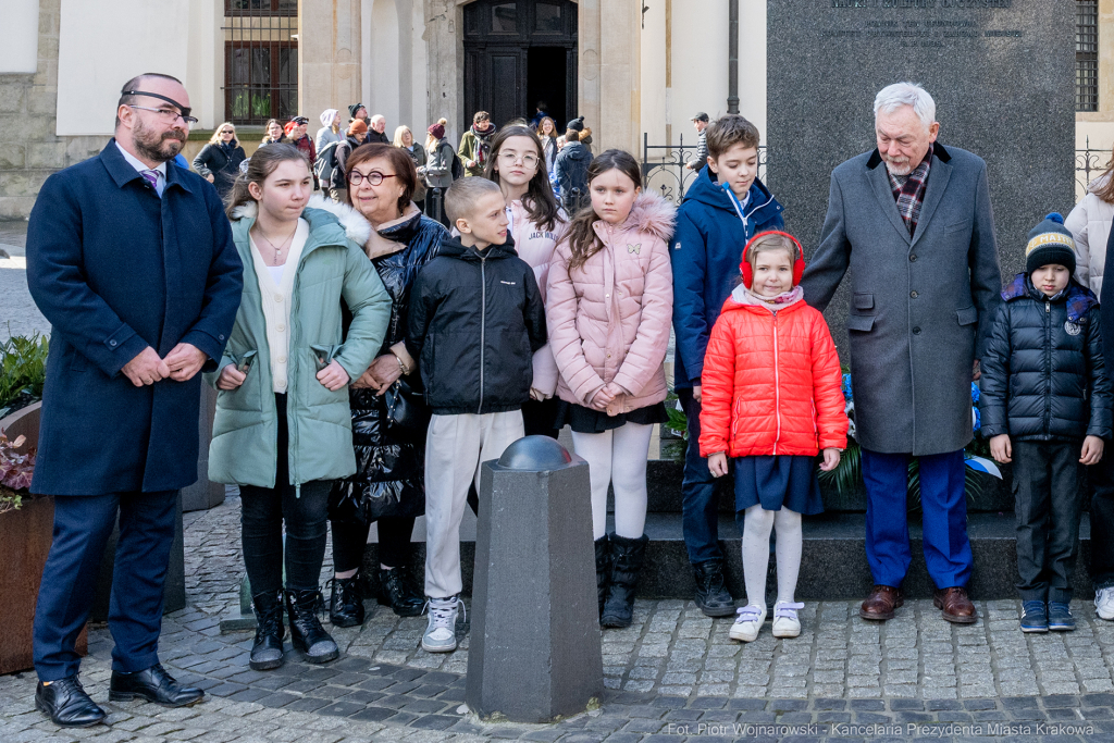 Pomnik Dietla, złożenie kwiatów, św. Józef, patron, święto Krakowa, Józef Dietl, Majchrowski  Autor: P. Wojnarowski