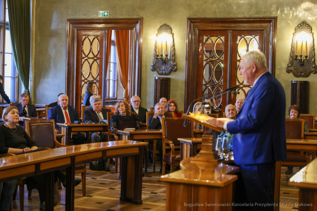 wręczenie, Honoris Gratia, Majchrowski, zasłużeni dla Krakowa, Święto Patrona Miasta  Autor: B. Świerzowski