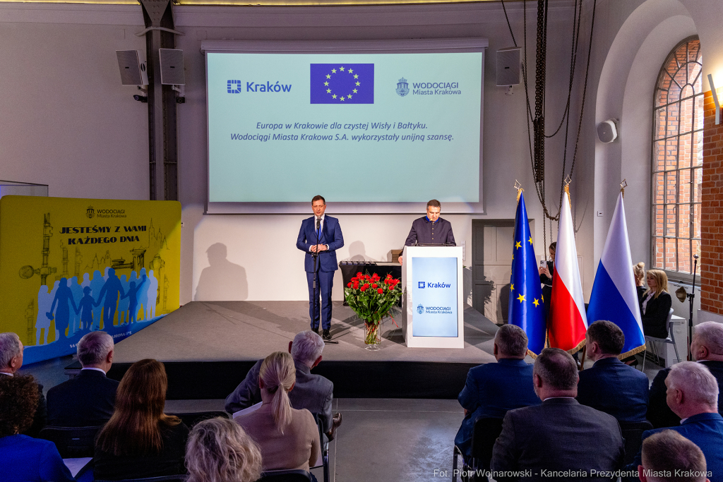 wodociągi, krakowskie, konferencja, spotkanie, fundusze unijne, oczyszczalnia, Honoris Gratia, Majc  Autor: P. Wojnarowski