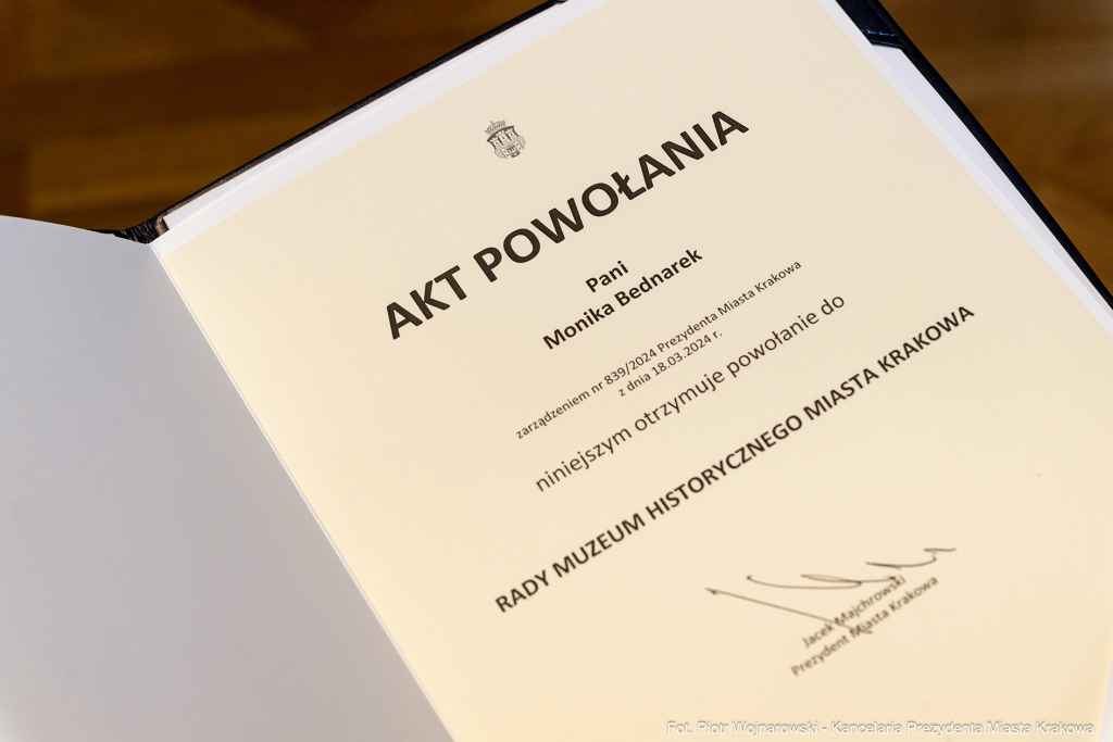 akty pwołania, rada muzeum, Muzeum Krakowa, Makłowicz, powołanie członków, Krzysztofory  Autor: P. Wojnarowski