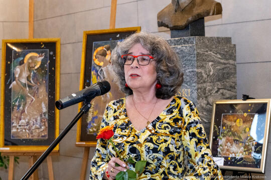 Kłańska-Kanarek,Łucja, Majchrowski, wystawa, obrazy, malarstwo, Pałac Wielopolskich, UMK,