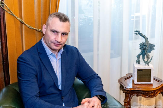 Kliczko, Witalij, spotkanie, Majchrowski, Kraków, mer Kijowa, bokser