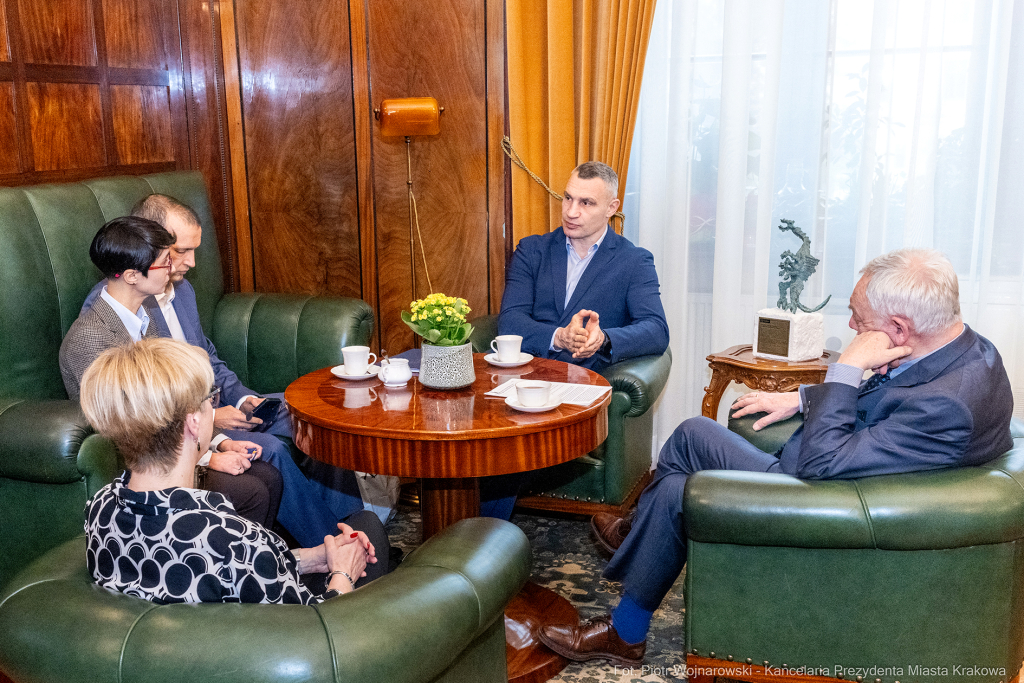 Kliczko, Witalij, spotkanie, Majchrowski, Kraków, mer Kijowa, bokser  Autor: P. Wojnarowski