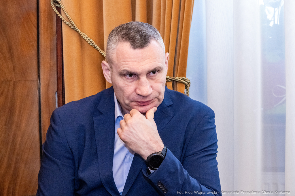 Kliczko, Witalij, spotkanie, Majchrowski, Kraków, mer Kijowa, bokser  Autor: P. Wojnarowski