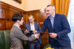 Kliczko, Witalij, spotkanie, Majchrowski, Kraków, mer Kijowa, bokser