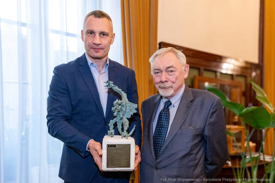 Kliczko, Witalij, spotkanie, Majchrowski, Kraków, mer Kijowa, bokser