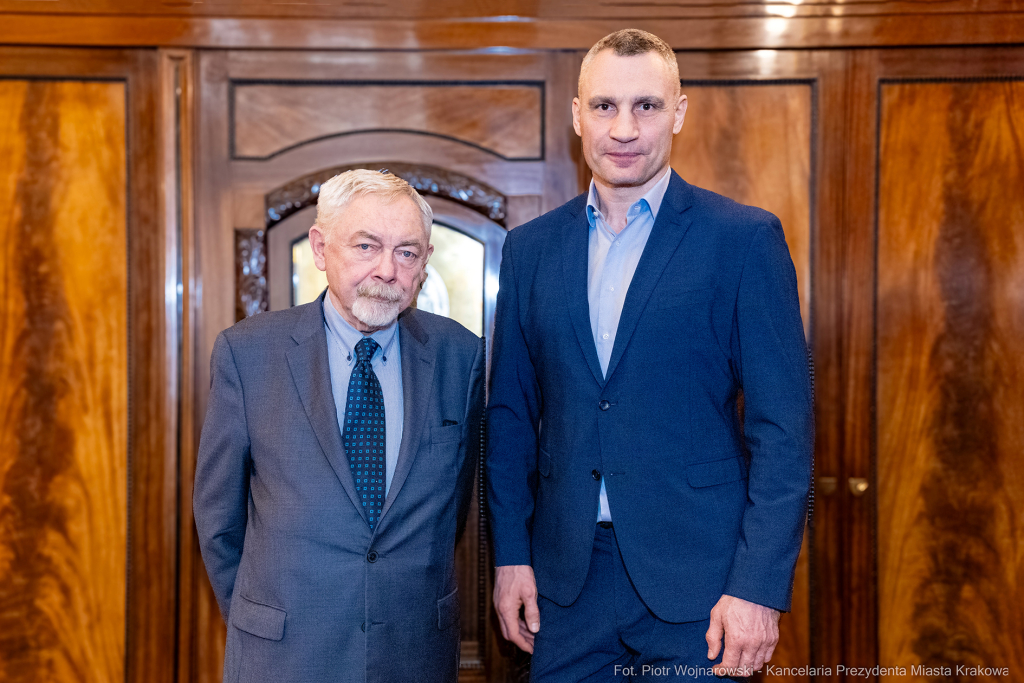 Kliczko, Witalij, spotkanie, Majchrowski, Kraków, mer Kijowa, bokser  Autor: P. Wojnarowski