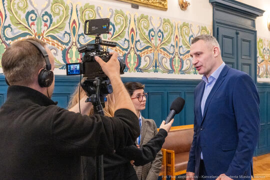 Kliczko, Witalij, spotkanie, Majchrowski, Kraków, mer Kijowa, bokser