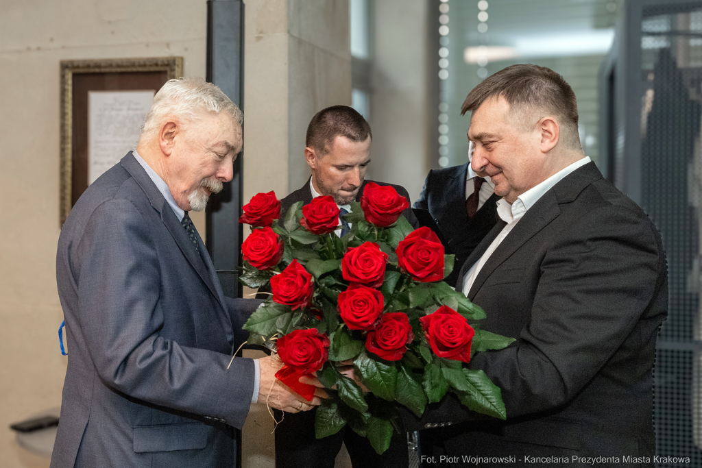 Jacek Majchrowski, Janusz Bielecki, Siemacha, spotkanie, Andrzej Augustyński, Honoris Gratia, wycho  Autor: P. Wojnarowski