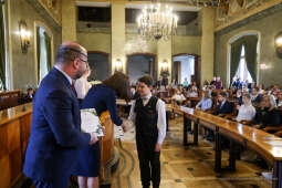 Laur Olimpijski, dyplomy, zdolni uczniowie, szkoły podstawowe, wręczenie, Buszek, Korfel-Jasińska